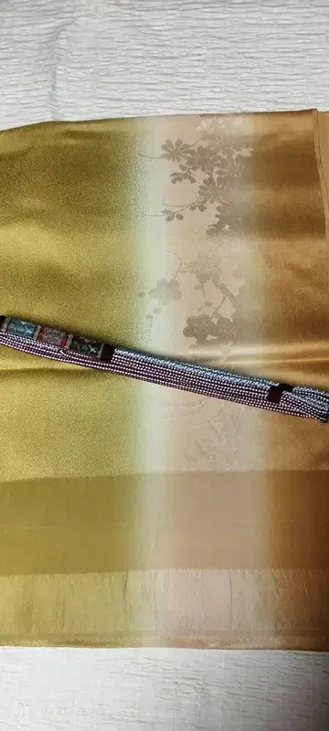 3색 그라데이션 오비 장식 천, 허리띠