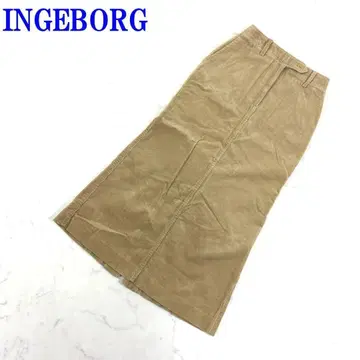 잉게보그 롱 스커트 면 코듀로이 베이지 M C2022