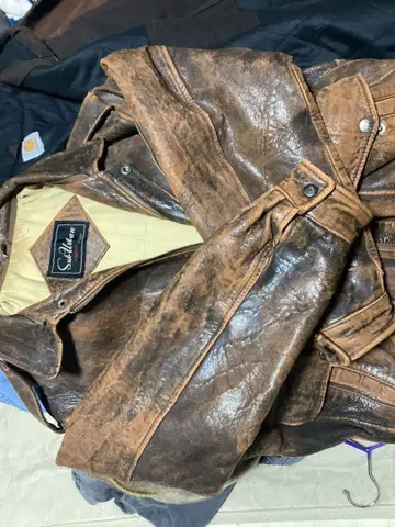 Swellton 브라운 가죽 자켓