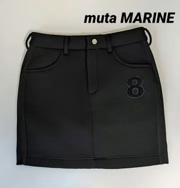 무타 마린 muta MARINE 종이 니트 골프 스커트 사이즈 M