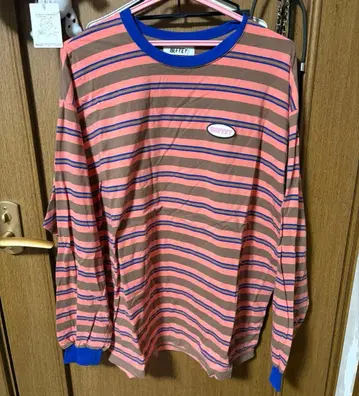 [ BEFTEY ] Candy 원 포인트 보더 티셔츠 ( 핑크 )