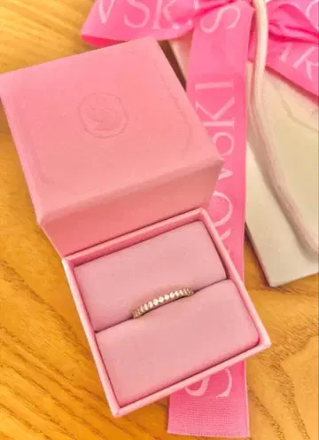 스와로브스키 스톤 반지 골드