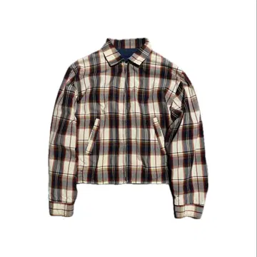 50s 빈티지 리버서블 옴브레 드리즐러 자켓 체크