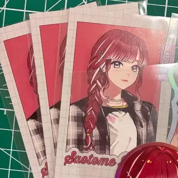 니지산지 GRAY x ACCENT 폴라로이드풍 카드 스티커 사오토메 베리