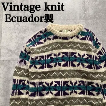 [ 에콰도르 제 ] 노르딕 무늬 손뜨개질 두툼한 노르딕 핸드 니트