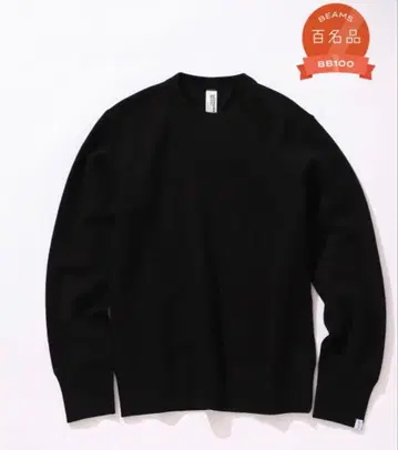 빔즈 루프 휠러 LOOPWHEELER 맨투맨 블랙 XL