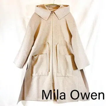 [ Mila Owen ] 코쿤 지퍼 울 코트 아이보리