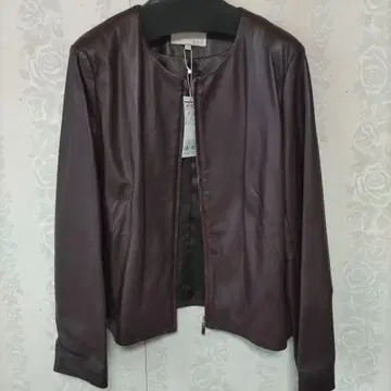 자유구 가죽 자켓 48 와인 레드