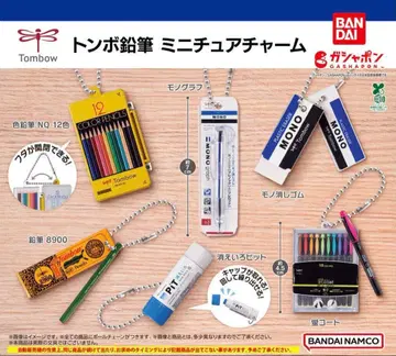 잠자리 연필 미니어처 참 가챠 전 6종 풀 컴프 세트