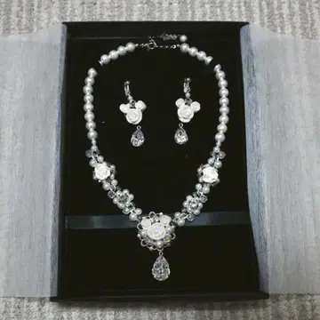 페어리 테일 웨딩 ftw용 펄 플라워 목걸이 세트