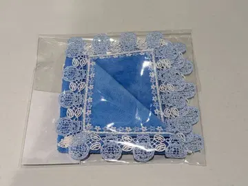 친 레이스 타월 손수건 도라에몽 스카이블루