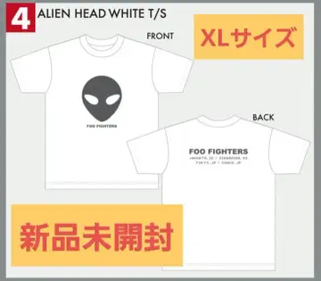 FOO FIGHTERS 에일리언 헤드 화이트 티셔츠 XL