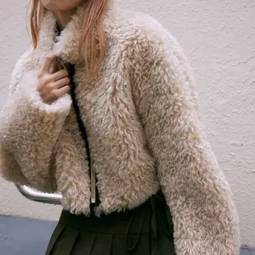 SLY 라이트 크롭 보아 자켓