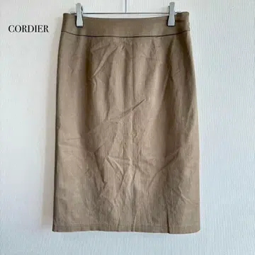 코르디아 타이트 스커트 무릎 기장 [40] 베이지 큐프라 고급스러움