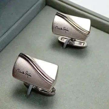 msc138 새상품 밀라 쇤 커프 링크스 매트 실버 x 실버 라인