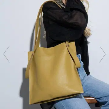 BEAURE 카우 레더 토트백 A4 2way 숄더