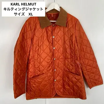 칼 헬무트 퀼팅 자켓 XL 오렌지