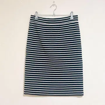 히어즈 스커트 무릎 기장 M 보더 허리밴딩 심플 캐주얼