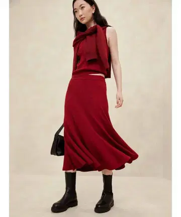 바나나 리퍼블릭 르 렉스 미디 스웨터 스커트