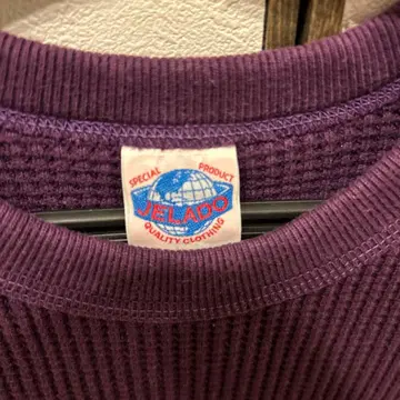 JELADO 퍼플 와플 편직 긴팔 티셔츠