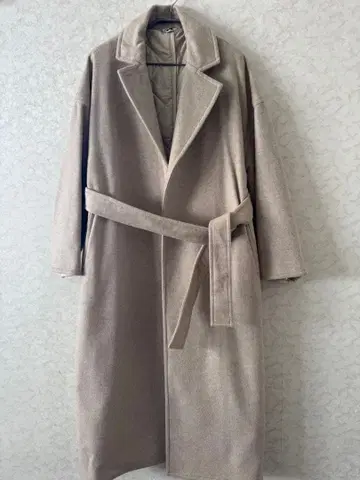 gemini 테일러드 롱 코트 허리 벨트 포함