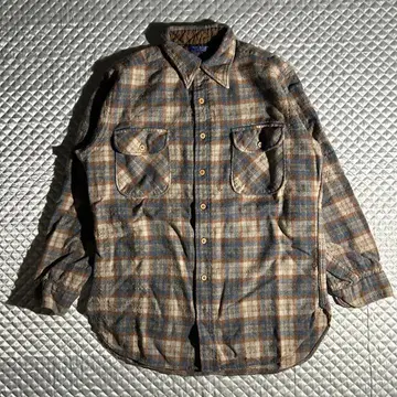 70s 컨트리 트래디셔널 체크 플란넬 셔츠 USA