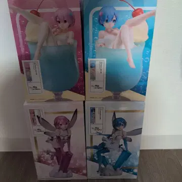 리제로 렘 라무 피규어 4종 세트