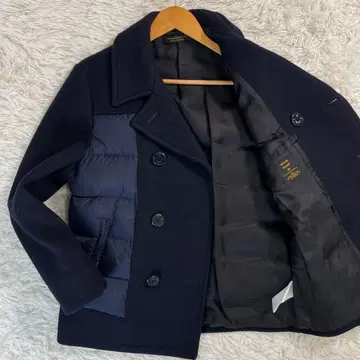 극미품 Mr.GENTLEMAN 다운 믹스 코트 절개 P 코트 M