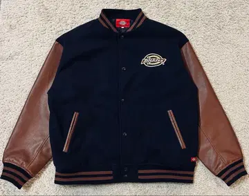 Dickies 바시티 자켓 네이비/브라운