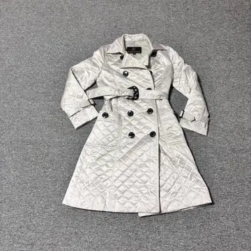 클레이사스 롱 코트 A라인 벨트 퀼팅 마리콴트