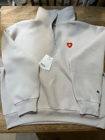 Champion CW-C009 하프 지퍼 맨투맨 M 크림색