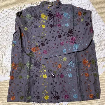 PJC 오오니시 카즈코 자수 블라우스 긴팔 M