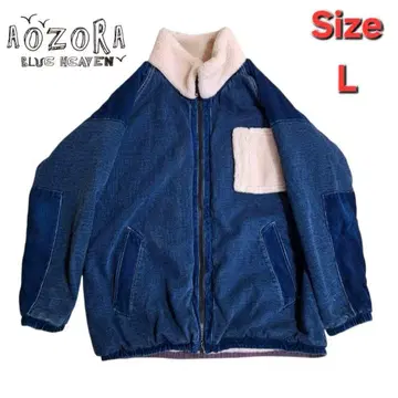 AOZORA 아오조라 데님과 코듀로이의 보아 자켓 L