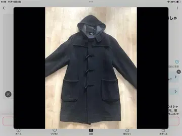 더플 코트! CK 캘빈 클라인 멋지고 따뜻한! 후드 부착 다크 그레이