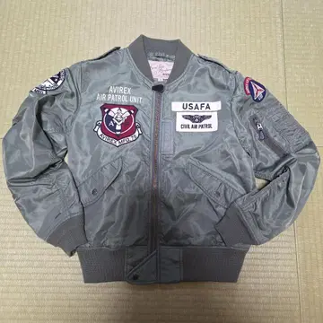 AVIREX MA-1 플라이트 자켓 L-2 USAFA 와펜 M