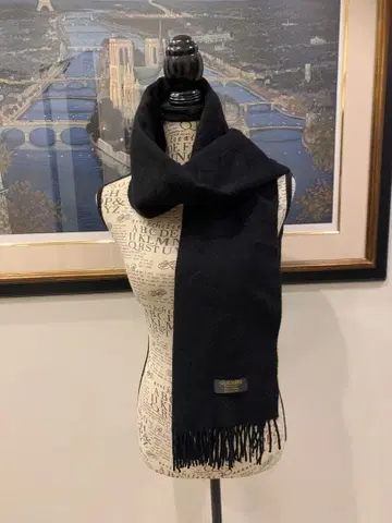 캐시미어 100% 대형 스톨 블랙