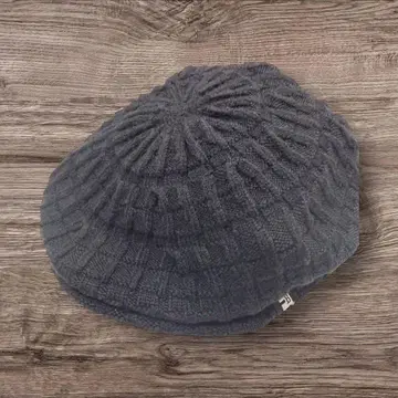 25Z3 [택 포함] BLOCK HEADWEAR 케이블 니트캡 블랙