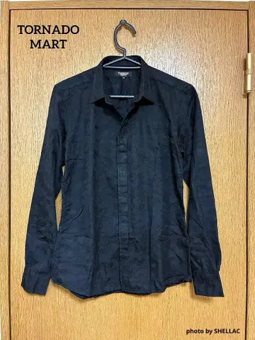 TORNADO MART 섀도우 카모플라주 블랙 셔츠