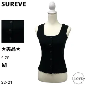 새상품급 SUREVE 상의 탱크탑 스퀘어넥 민소매 s1