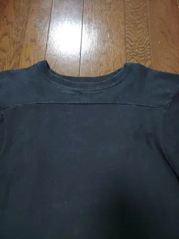 Champion T1011 7부 소매 풋볼 티셔츠 M 블랙 USA 제조