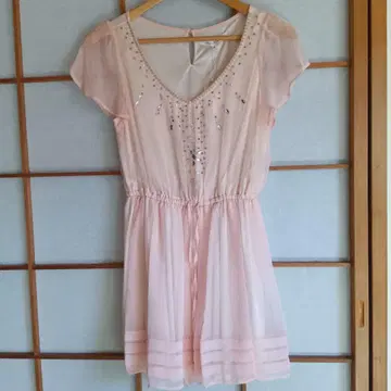 MERCURY 핑크 반팔 튜닉 F 사이즈