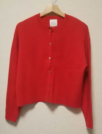 yuni 가디건 빨간색