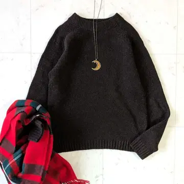 MHL 마가렛호웰 울 스웨터 니트 짙은 브라운 심플