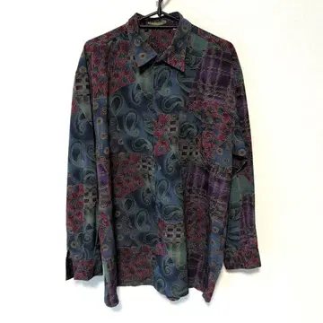 CIMCA 패턴 셔츠 긴팔 구제 의류