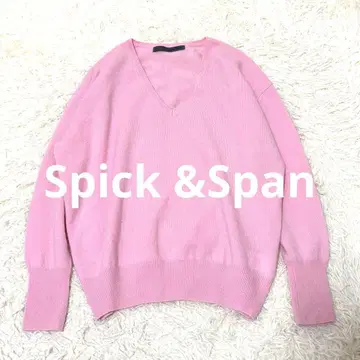 스픽 앤 스팬 캐시미어 100% 핑크 V넥 스웨터