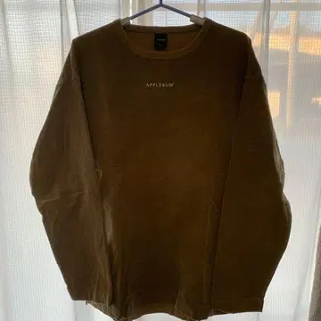 APPLEBUM 브라운 코듀로이 긴팔 티셔츠 L