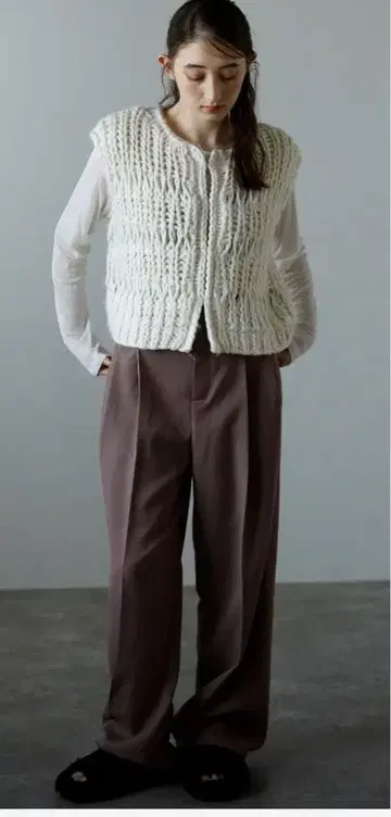 핸드 니트 베스트 니트 베스트 MINERTE