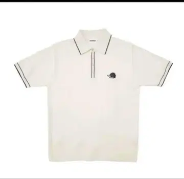 clubhouse 탄력 쥐 자수 피케 셔츠 크림색