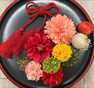 성인식 시치고산 사전 촬영 머리 장식