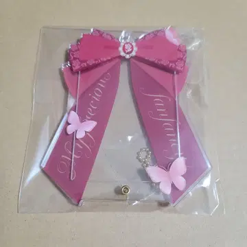 후쿠야 포토 카드 아크릴 프레임 리본 파피용 레드